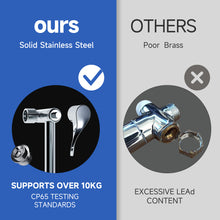 Load image into Gallery viewer, Ophanie 12 Inch High Pressure Rain Shower Head Combo with Adjustable Extension Arm - Wide Rainfall &amp; 5 Spray Handheld Showerhead, Dual Anti-Clog Nozzles for Ultimate Shower Experience