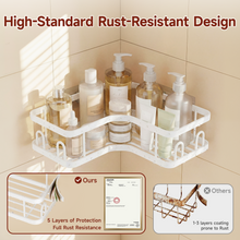 Load image into Gallery viewer, Veken Corner Shower Caddy 3-Pack, Advanced Rustproof Design&amp;Stable Storage, White