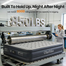 Load image into Gallery viewer, OlarHike King Size Air Mattress with Built-in Pump, 18" Extra-Wide Raised Inflatable Air Bed for Home and Guests, Heavy-Duty Support for 2-4 Sleepers Up to 750 lbs