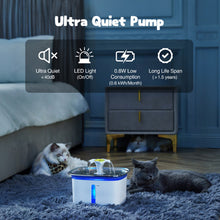 Load image into Gallery viewer, Veken Innovation Award Winner 95oz/2.8L Cat Water Fountain with Stainless Steel Lid, Automatic Pet Fountain Dog Water Dispenser with Replacement Filters for Cats, Dogs (Silver, Stainless Steel)