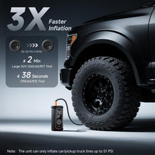 Load image into Gallery viewer, OlarHike Tire Inflator Portable Air Compressor,3X Fast Inflation, 4*3000mAh | Powerful Battery, Cordless air pump for Car Tires, Off-road Vehicle, Pickups, SUVs, Digital Pressure Gauge/Auto Shuttoff