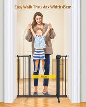 Load image into Gallery viewer, InnoTruth 29-39.6&quot; Baby Gate for Pets, Auto Close Both Sides Dog Gate with One-Hand Opening, 30&quot; Tall Safety Gates for Stairs, Hallways, Bedrooms, Wall Pressure Mount No Drill, White