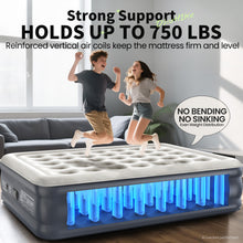 Load image into Gallery viewer, OlarHike Air Mattress Queen with Built in Pump, Inflatable Mattress Blow up Mattress, 18" Colchones Inflables Foldable Air Bed for Guest &amp; Home, Ideal for Camping, 700lbs