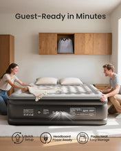 Load image into Gallery viewer, OhGeni Cal King Air Mattress with Built in Pump, 18" Tall Inflatable Blow Up Bed, Luxury Comfort for People(190CM Height), Keep Feet from Dangling, Foldable &amp; Portable Colchon inflables, Black
