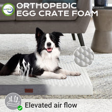 Load image into Gallery viewer, Ophanie Gray Orthopedic Dog Bed For Large Dogs with Egg Crate Foam Support and Non-Slip Bottom, Waterproof and Machine Washable Removable Pet Bed Cover