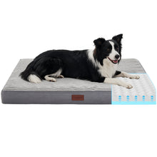Load image into Gallery viewer, Ophanie Gray Orthopedic Dog Bed For Large Dogs with Egg Crate Foam Support and Non-Slip Bottom, Waterproof and Machine Washable Removable Pet Bed Cover