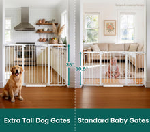 Load image into Gallery viewer, Cumbor 36" Extra Tall Baby Gate, 30.4-56.8" Extra Wide Dog Gate White