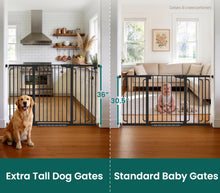 Load image into Gallery viewer, Cumbor 36" Extra Tall Baby Gate, 30.4-56.8" Extra Wide Dog Gate Black