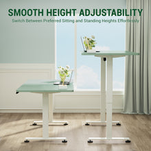 Load image into Gallery viewer, Veken 55 Inch Large Electric Standing Desk, Gaming Table, Green Height Adjustable Sit Stand Up Computer Tables for Home Office, Study , Writing, Suit students, employees and group work