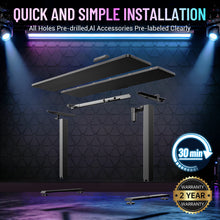 Load image into Gallery viewer, Veken Standing Desk, 55 Inch, Black | Height Adjustable Sit Stand Up Computer Tables for Home Office, Study and Writing