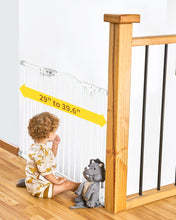 Load image into Gallery viewer, InnoTruth 29-39.6&quot; Baby Gate for Pets, Auto Close Both Sides Dog Gate with One-Hand Opening, 30&quot; Tall Safety Gates for Stairs, Hallways, Bedrooms, Wall Pressure Mount No Drill, White