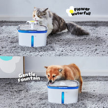 Load image into Gallery viewer, Veken Innovation Award Winner 95oz/2.8L Cat Water Fountain with Stainless Steel Lid, Automatic Pet Fountain Dog Water Dispenser with Replacement Filters for Cats, Dogs (Silver, Stainless Steel)
