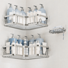 Load image into Gallery viewer, Veken Corner Shower Caddy 3-Pack, Advanced Rustproof Design&amp;Stable Storage, Silver