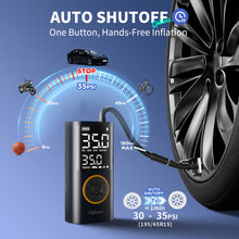 Load image into Gallery viewer, Ophanie Cordless Bike Pump Portable Tire Inflator - 4000mAh, 150PSI Auto Air Pump for Bike, Bicycle, Motorcycles, Car Tires, Emergency LED Light, Compact Automotive Pump