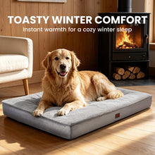 Load image into Gallery viewer, OhGeni Self-Warming Orthopedic Large Dog Bed, Memory Foam, 41 inch-XL(Gray)