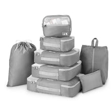 Load image into Gallery viewer, OlarHike 8 Set Packing Cubes, Travel Luggage Organizers ,Gray