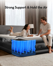 Load image into Gallery viewer, OhGeni Air Mattress Full with Built in Pump, 20" Raised Inflatable Blow up Mattress, Family Choice Award Winner, Portable Foldable Bed with Upgraded Surface for Home &amp; Camping, 600 lbs