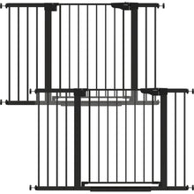 Load image into Gallery viewer, Cumbor 2-Pack 30-48 in Baby Gate for Stairs, Auto Close Dog Gate, Black Mom's Choice Awards Winner, Double Lock Safety for Doorways, Child Gate for Toddlers &amp; Pets, Pressure or Hardware Mounted