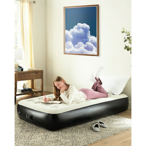 Ophanie 13 inch Twin/Queen Size Air Mattress with Built-in-Pump,Black