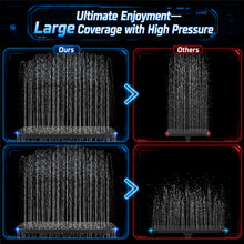Load image into Gallery viewer, Veken 14" Luxurious Shower Head with Handheld,Full Body Coverage,Power Wash | Magnetic Hand Held,Best Dual Rain Shower Heads Combo,Large Rainfall,Double Detachable Showerhead,Ducha Para Baño,Matte Black