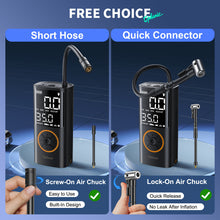 Load image into Gallery viewer, Ophanie Cordless Bike Pump Portable Tire Inflator - 4000mAh, 150PSI Auto Air Pump for Bike, Bicycle, Motorcycles, Car Tires, Emergency LED Light, Compact Automotive Pump