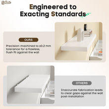 Load image into Gallery viewer, Ophanie 22.5 inch 2 Pack Wood Floating Shelves, Hanging Float Shelf for Wall Mounted Decorative Shelves, 6.7 x 23 Inch, Set of 2, White
