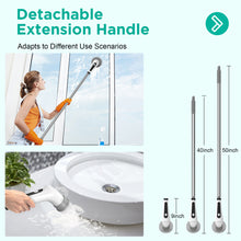 Load image into Gallery viewer, Ophanie Electric Spin Scrubber, Shower Scrubber with Long Handle and 9 Replaceable Brush Heads, IPX8 Cordless Power Scrubber &amp; 2 Speeds, Electric Cleaning Brush for Bathroom, Tub, Tile, Floor, Glass