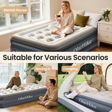 Load image into Gallery viewer, OlarHike Twin Air Mattress with Built-in Pump, 18" Raised Inflatable Bed for Home &amp; Outdoor Use, 300lb Weight Capacity - Portable Blow-up Mattress for Guests, Camping, and Travel
