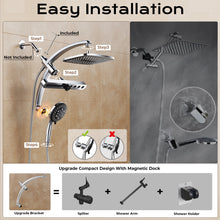 Load image into Gallery viewer, Veken 12" Rain Shower Head with Handheld,3-in-1 High Pressure Shower Combo,Chrome