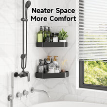 Load image into Gallery viewer, Veken Aluminum Corner Shower Caddy 4-Pack, Never Rust&amp;Large Capacity, Black