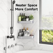 Load image into Gallery viewer, Veken Aluminum Corner Shower Caddy 4-Pack, Never Rust&amp;Large Capacity,Silver