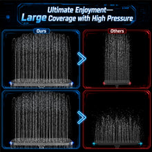 Load image into Gallery viewer, Veken 14" Luxurious Shower Head with Handheld,Full Body Coverage,Power Wash | Magnetic Hand Held,Dual Rain Shower Heads Combo,Large Rainfall,Double Detachable Showerhead,Ducha Para Shower,Chrome,Sliver