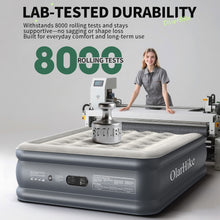 Load image into Gallery viewer, OlarHike Full Air Mattress with Built-in Pump, 18" Raised Inflatable Air Bed for Guests, Home Use &amp; Camping, Supports Up to 600 lbs