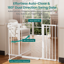 Load image into Gallery viewer, Cumbor 36" Extra Tall Baby Gate, 30-54" Wide Dog Gates for Large Dogs Dual Lock &amp; Auto Close Pet Gates for Stairs, Doorways &amp; Hallways, Pressure Mounted Safety Proofing for Babies &amp; Pets, White