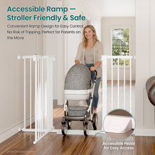 Load image into Gallery viewer, Cumbor 36" Extra Tall Baby Gate, 30-54" Wide Dog Gates for Large Dogs Dual Lock &amp; Auto Close Pet Gates for Stairs, Doorways &amp; Hallways, Pressure Mounted Safety Proofing for Babies &amp; Pets, White