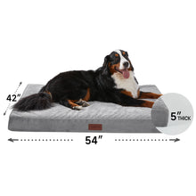Load image into Gallery viewer, Ophanie Gray Orthopedic Dog Bed For Large Dogs with Egg Crate Foam Support and Non-Slip Bottom, Waterproof and Machine Washable Removable Pet Bed Cover