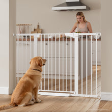Load image into Gallery viewer, Cumbor 36" Extra Tall Baby Gate, 30-54" Wide Dog Gates for Large Dogs Dual Lock &amp; Auto Close Pet Gates for Stairs, Doorways &amp; Hallways, Pressure Mounted Safety Proofing for Babies &amp; Pets, White
