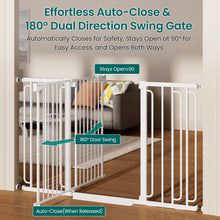 Load image into Gallery viewer, Cumbor 36" Extra Tall Baby Gate, 30.4-56.8" Extra Wide Dog Gate White