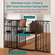 Load image into Gallery viewer, Cumbor 36" Extra Tall Baby Gate, 30.4-56.8" Extra Wide Dog Gate Black