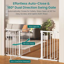 Load image into Gallery viewer, Cumbor 30.4-56.8" Extra Wide Baby Gate, Auto Close Dual Lock Dog Gate White