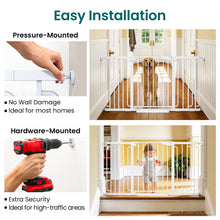 Load image into Gallery viewer, Cumbor 30.4-56.8" Extra Wide Baby Gate, Auto Close Dual Lock Dog Gate White