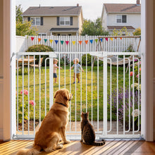 Load image into Gallery viewer, Cumbor 36" Extra Tall Baby Gate, 30.4-56.8" Extra Wide Dog Gate White