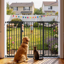Load image into Gallery viewer, Cumbor 36" Extra Tall Baby Gate, 30.4-56.8" Extra Wide Dog Gate Black