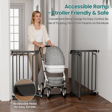 Load image into Gallery viewer, Cumbor 30.4-56.8" Extra Wide Baby Gate, Auto Close Dual Lock Dog Gate Black