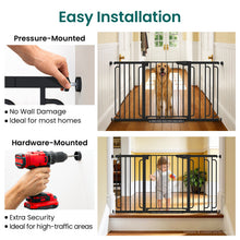 Load image into Gallery viewer, Cumbor 30.4-56.8" Extra Wide Baby Gate, Auto Close Dual Lock Dog Gate Black