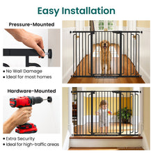 Load image into Gallery viewer, Cumbor 36" Extra Tall Baby Gate, 30.4-56.8" Extra Wide Dog Gate Black