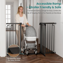 Load image into Gallery viewer, Cumbor 36" Extra Tall Baby Gate, 30.4-56.8" Extra Wide Dog Gate Black