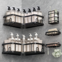 Load image into Gallery viewer, Veken Large Capacity Corner Shower Caddy 5-Pack, Advanced Rustproof Design, Black