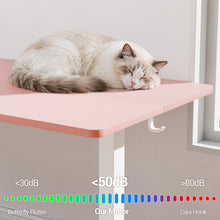 Load image into Gallery viewer, Veken 55 Inch Large Electric Standing Desk, Gaming Table, Pink Height Adjustable Sit Stand Up Computer Tables for Home Office, Study , Writing, Suit students, employees and group work