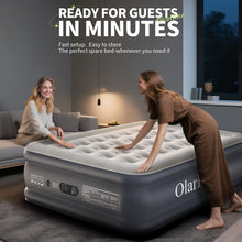 Load image into Gallery viewer, OlarHike Full Air Mattress with Built-in Pump, 18" Raised Inflatable Air Bed for Guests, Home Use &amp; Camping, Supports Up to 600 lbs
